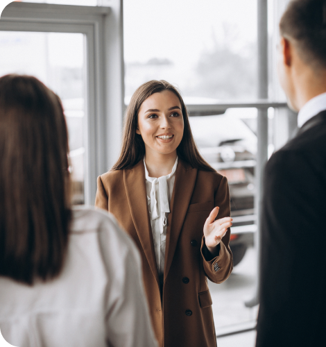 Buyers' agent speaking with clients at an inspection