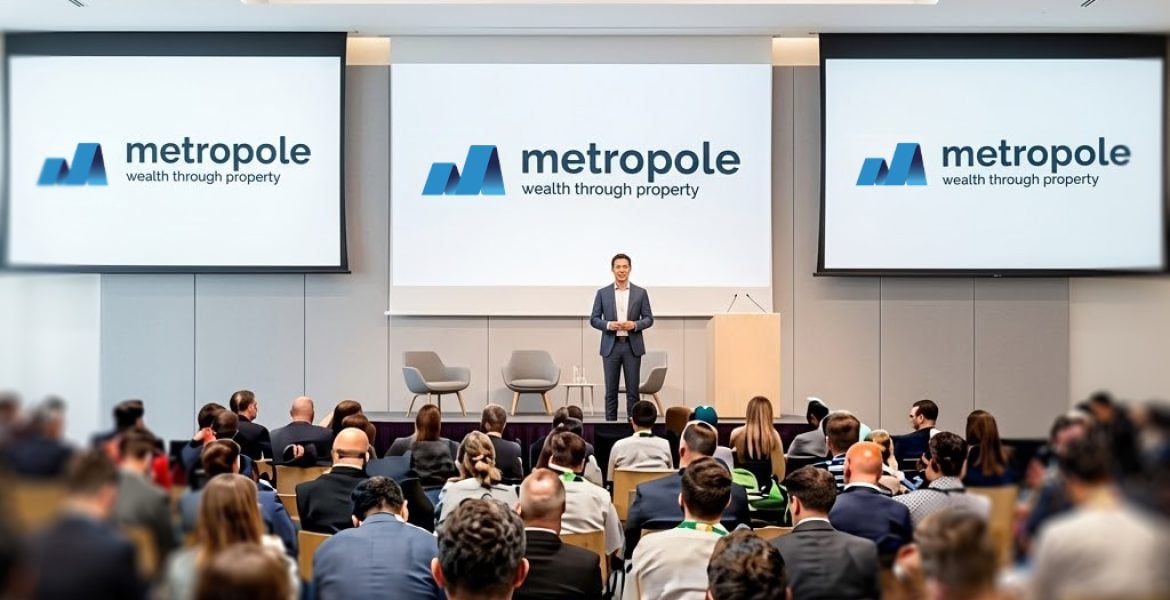 Metropole property seminar with a presenter and audience